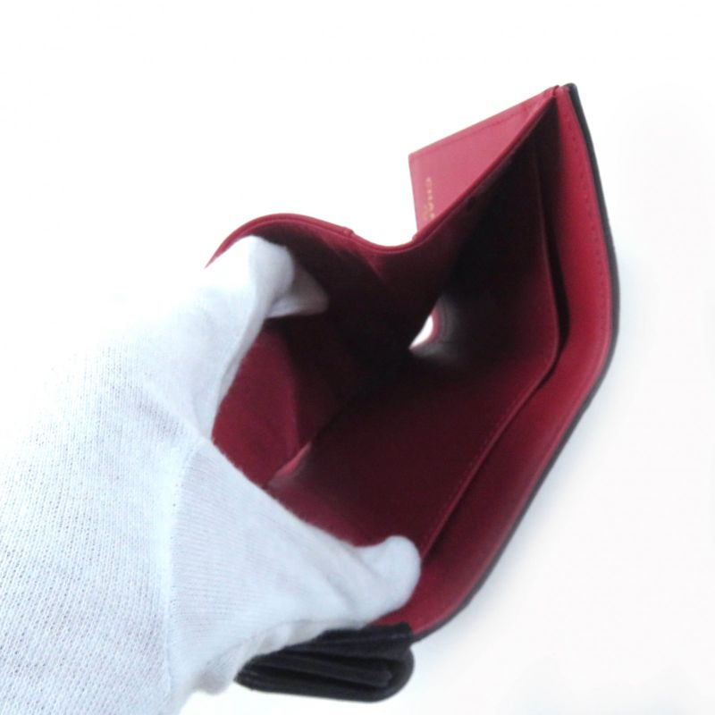 CHANEL Ap1789 19 Small Flap Wallet Lambskin Matelasse With Coco Mark Trifold