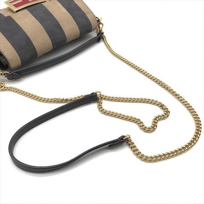 Fendi Mini Bucket Pecan 2-Way Chain Shoulder Bag Hand Leather Brown