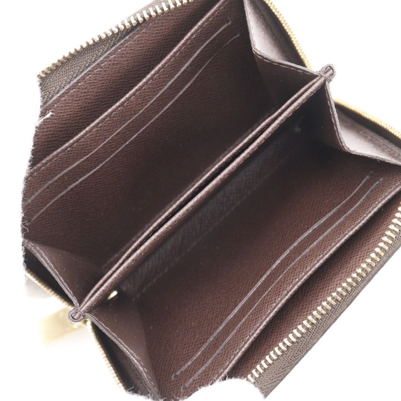 Louis Vuitton Zippy Coin Purse N63070 Damier Canvas Brown Ts1107 Unisex Coin