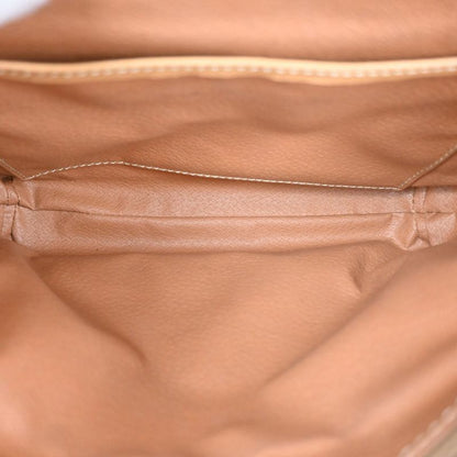 Celine Shoulder Bag Macadam Pattern Beige Leather 68ka750