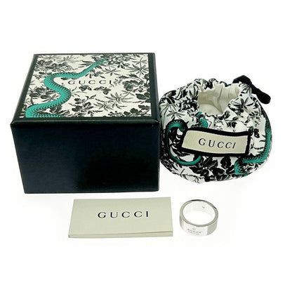 Gucci Silver Logo Ring 9.8g 925 Engraved 388658 Ring with Box