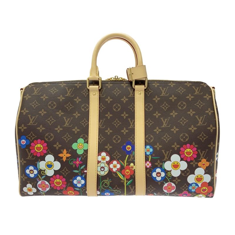 Louis Vuitton M14182 Monogram Keepall Bandoliere 45 X Takashi Murakami