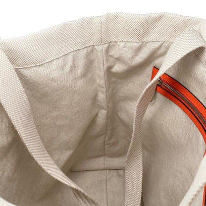 Gucci Tote Bag Large 782741 Embossed Canvas Logo White Orange Gucci