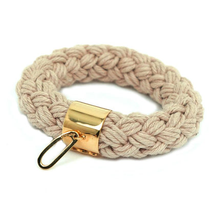 Celine Pendant Top Scrunchie Beige Gold Hardware Plated Accessory-