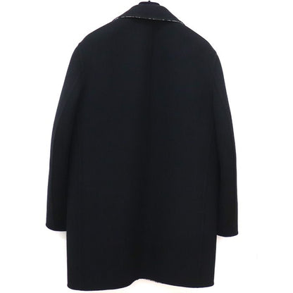 Louis Vuitton Monogram Architecture Jacquard Reversible Pea Coat Black Gray