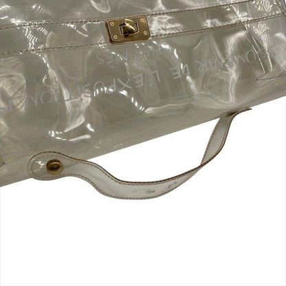 Hermes Vinyl Kelly Logo Hand Beach Clear Transparent Purse