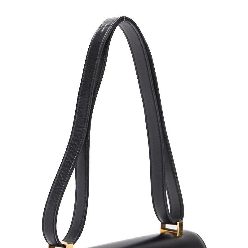 Hermes Constance 23 Shoulder Bag Box Calf Black With Gold Hardware Shoulder Bag