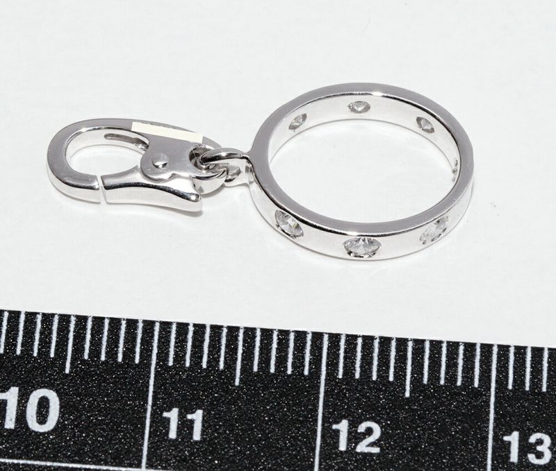 Cartier Pendant Top Charm 18K White Gold Diamond 7P Baby Love Charm Full