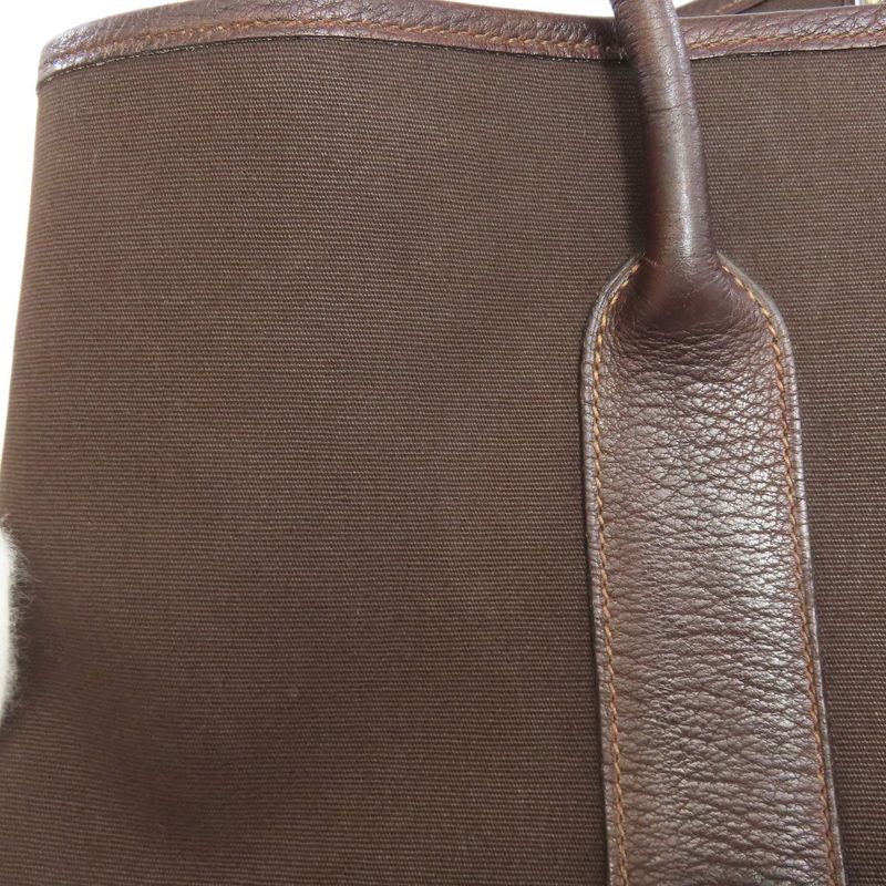 Hermes Garden Party PM Silver Hardware Tote Bag Toile Offiche Women