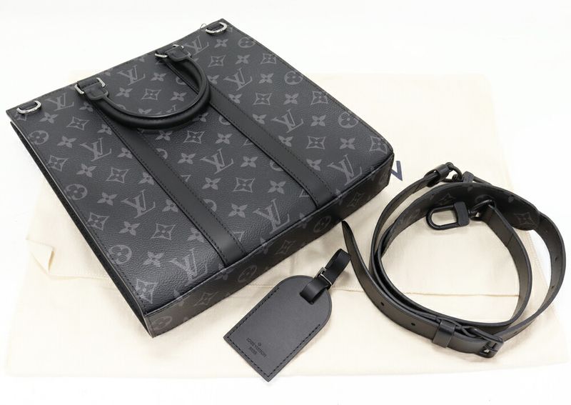 Louis Vuitton Hand Tote Shoulder Bag Monogram Eclipse Sac Placross 2WAY M46456