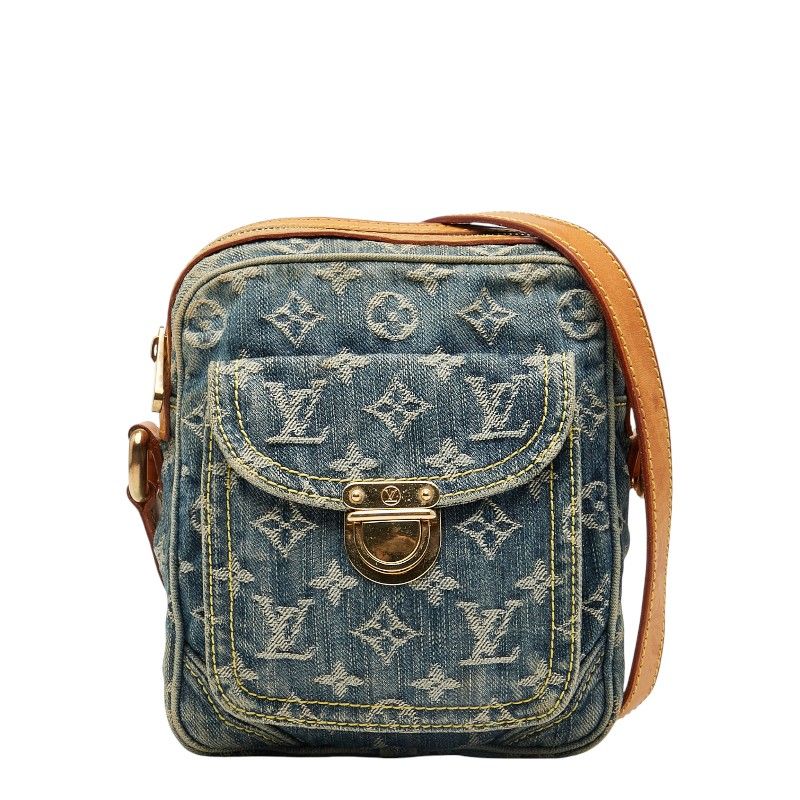Louis Vuitton Monogram Denim Camera Bag Crossbody Shoulder Bag M95348 Blue
