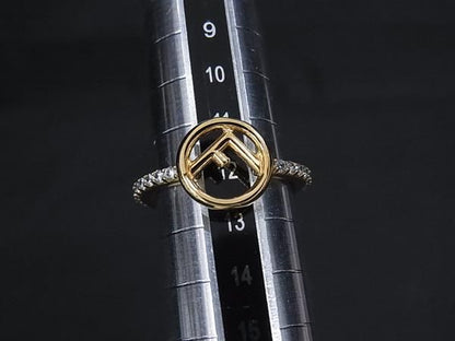 Fendi Fides Ring Accessory Size S (approx Size 12) Gold Fs2550