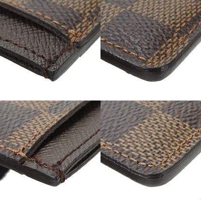 Louis Vuitton Card Case Pass Case Porte Culte Surple N61722 Damier Ebène