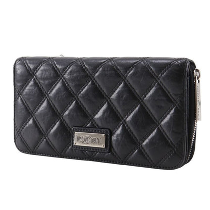 Chanel Paris New York Line Matelasse Lambskin Black Ladies Long Wallet