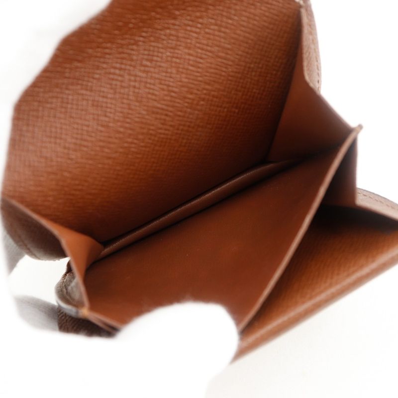 Louis Vuitton Porte Monnaie Gousset M61970 Monogram Canvas Brown Ct1004 Unisex