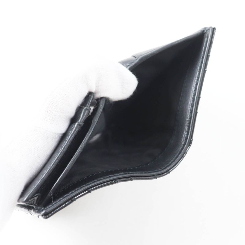 Gucci 466492 GG Marmont Patent Leather Bifold / Compact Wallet Black With Box