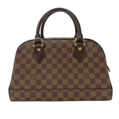 Louis Vuitton Handbags Duomo N60008 Damier Leather Ebène Brown Gold Hardware