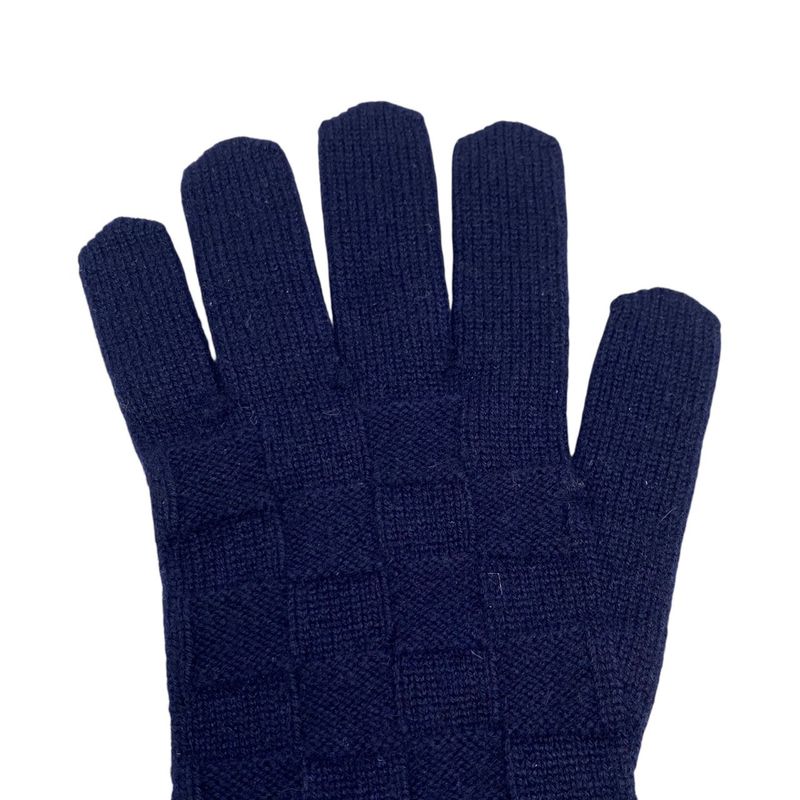 Louis Vuitton Gloves Gon Helsinki M72682 Cashmere Damier LV Perforated Logo
