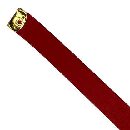 Christian Dior Belt Thin Belt CD Logo Red Women's Christian Dior [size 70]