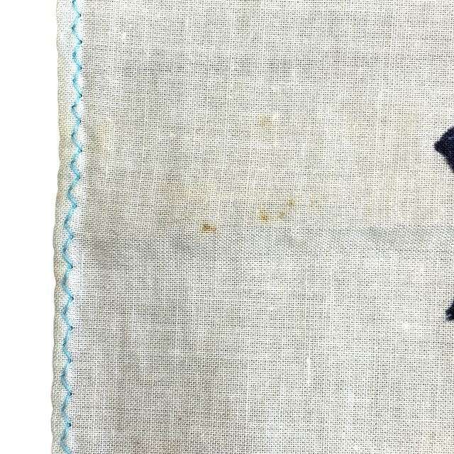 Chanel Scarf Handkerchief Bandana Camellia Logo Coco Mark Light Blue Black