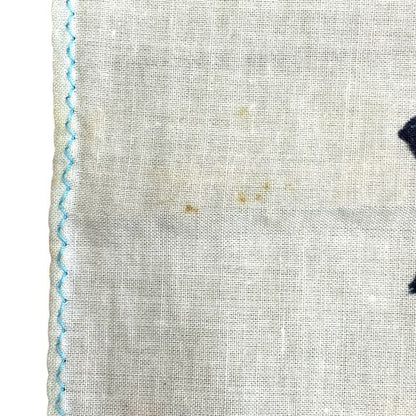 Chanel Scarf Handkerchief Bandana Camellia Logo Coco Mark Light Blue Black