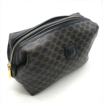 Celine Black Macadam Triomphe Leather Second Pouch Case Brown