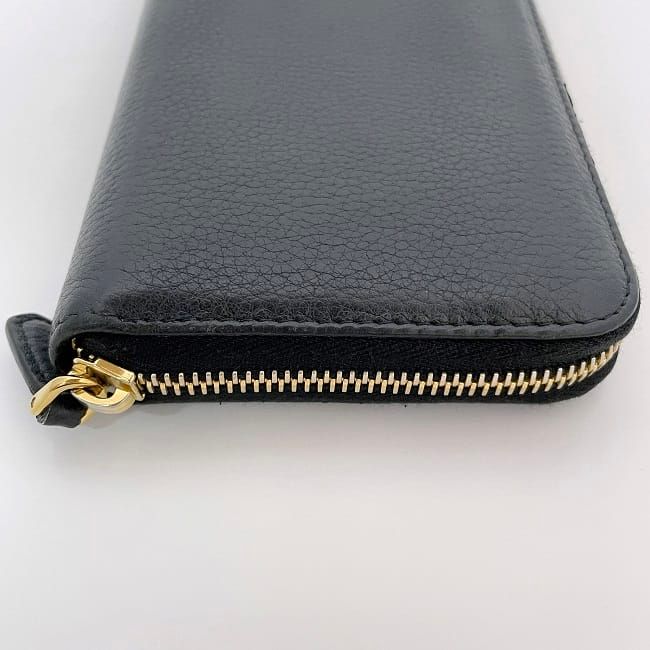 Prada Round Zipper Long Wallet Black NERO 1ml506 Wallet