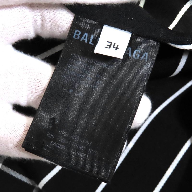 Balenciaga 556247 Checked Asymmetrical Cutoff Oversized Vest Sleeveless Dress