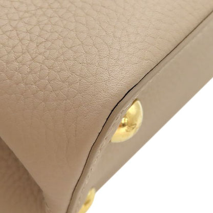 Louis Vuitton 2way Bag Capucines MM Taurillon Leather Beige Gold Hardware