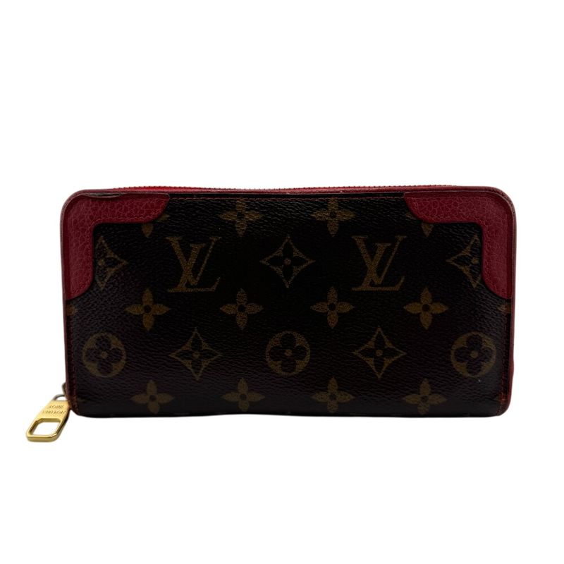 Louis Vuitton M61854 Retiro Round Zip Wallet Monogram Long Wallet Brand Card