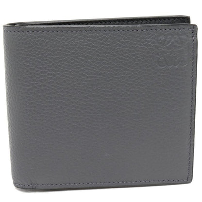 Loewe Bi-fold Coin Wallet With Coin Purse Soft Grain Calf Grey And Black