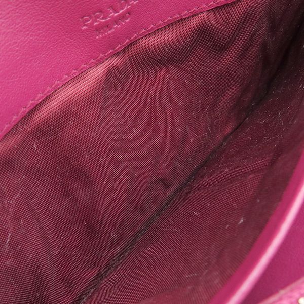 Prada Long Wallet Tessuto Quilted Wallet Nylon Ibisco Gold Hardware Red Fold