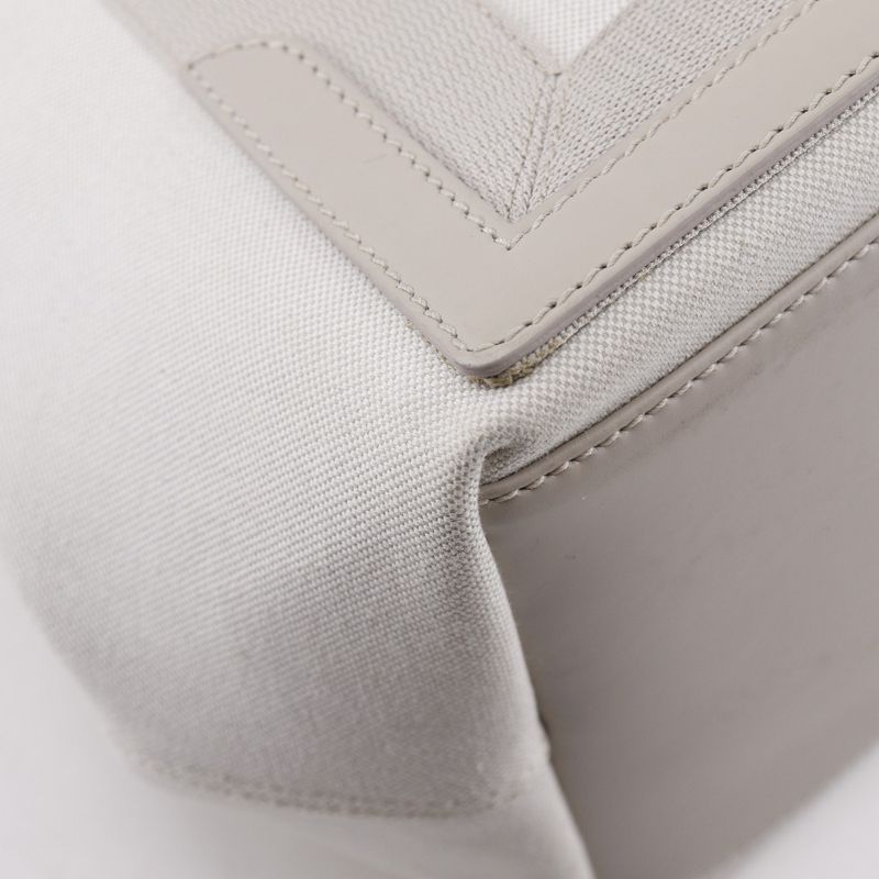 Balenciaga Navy Cabas S 339933 Canvas Light Grey Unisex Tote Bag