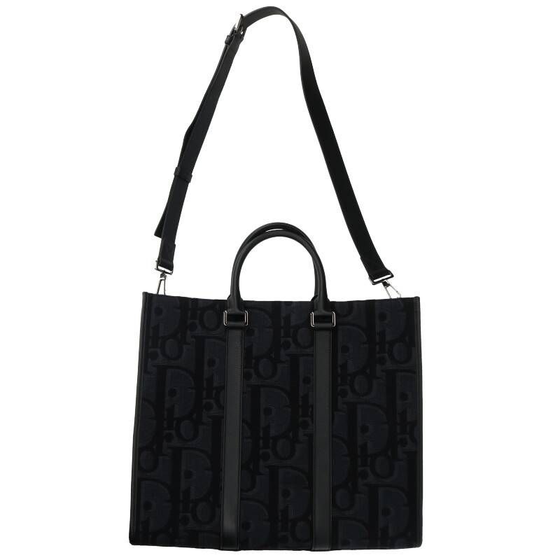 Dior East West Maxi Oblique Jacquard Tote Bag Men's