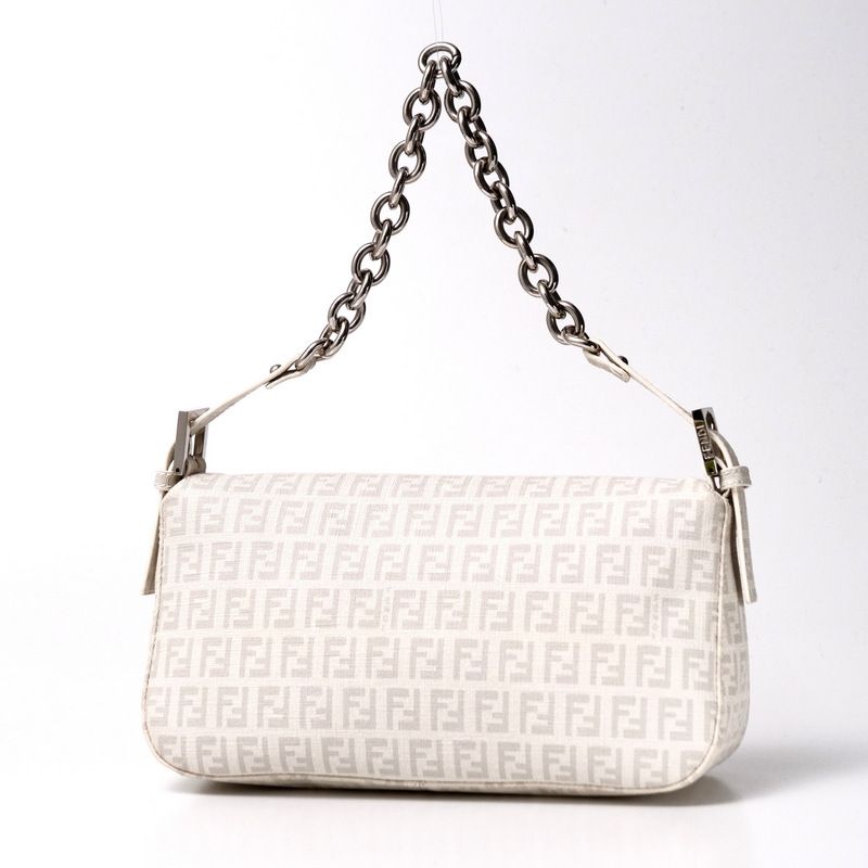 Fendi Handbag Zucchino PVC Mamma Bucket Chain Shoulder Mini Bag Shoulder Semi