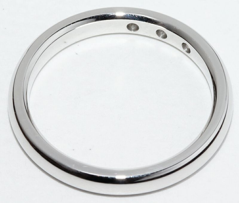 Tiffany & Co Ring Pt950 Diamond 3P (006ct) Elsa Peretti Stacking Band Ring