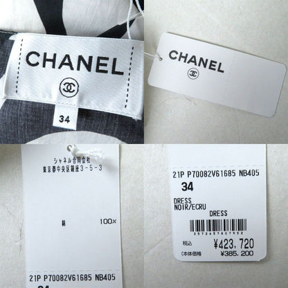 CHANEL 21P P70082 Women's Cotton Short Sleeve Dress/dress With