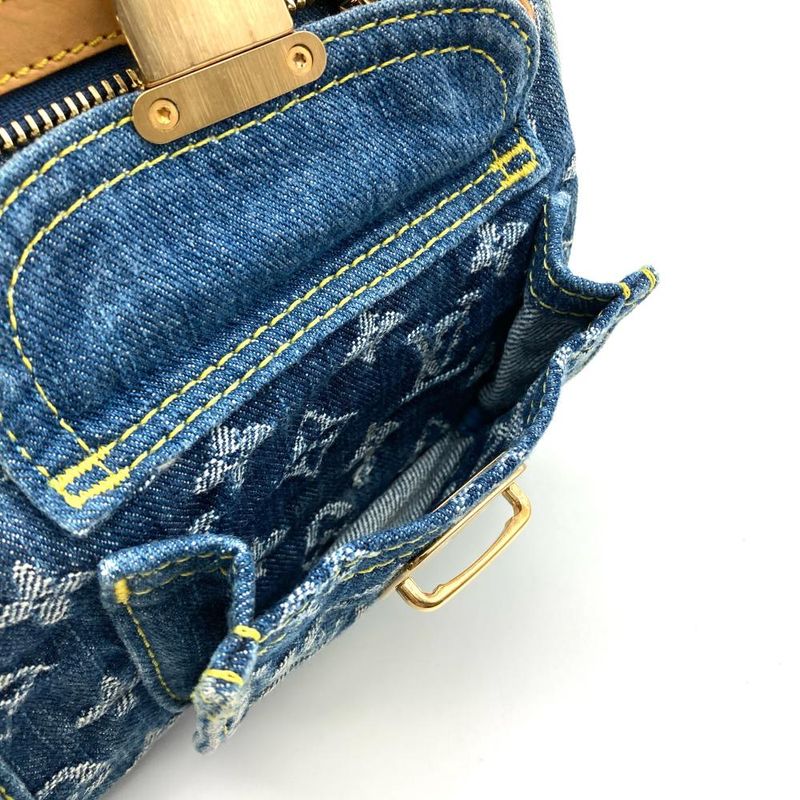 Louis Vuitton Neo Speedy Handbag Monogram Denim M95019 Blue Sp1025