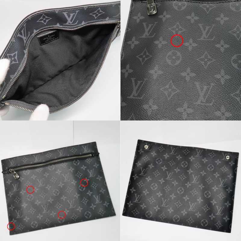 Louis Vuitton Grand Sac M44733 Monogram Eclipse Tote Bag Black Gray -