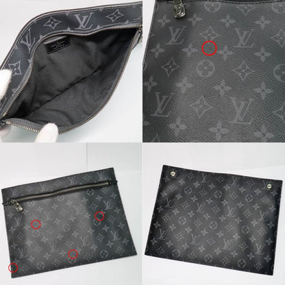 Louis Vuitton Grand Sac M44733 Monogram Eclipse Tote Bag Black Gray -
