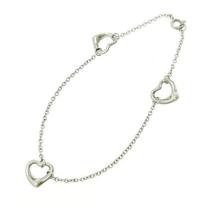 Tiffany & Co Tiffany & Co Silver Elsa Peretti Open Heart 3p Bracelet 2.9g 925