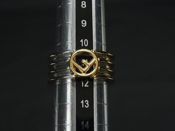Fendi F-ids Ring Accessory Size S (approx 11) Gold And Silver Fp0200