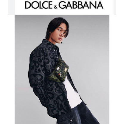 Dolce & Gabbana Top Chemise Button Up Dress Shirt Jacket Denim Men's