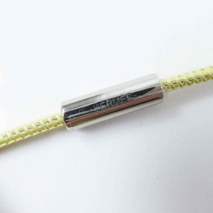 Hermes H Ekip Pendant Necklace Buffalo Horn Lavender Yellow With Box And