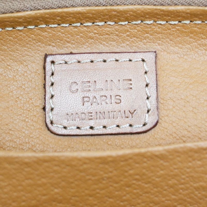 Celine Pouch Macadam PVC Leather Brown 04ka884