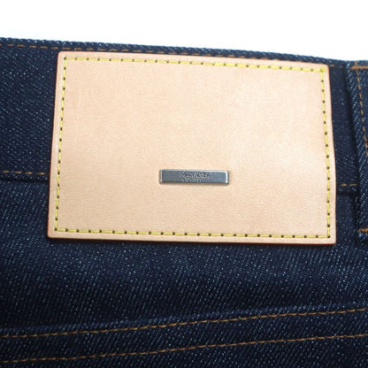  Louis Vuitton 23AW 100% Cotton Leather Straight Denim Pants With Patch And