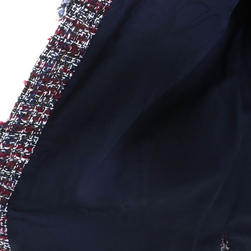 CHANEL P49469 Mohair-alpaca Blend Dallas Coco Mark Button Mixed Tweed Jacket
