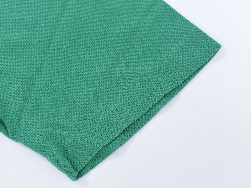 Authentic Hermes Cotton Polo Shirt Short Sleeve Tops Green Ladies Clothing Used