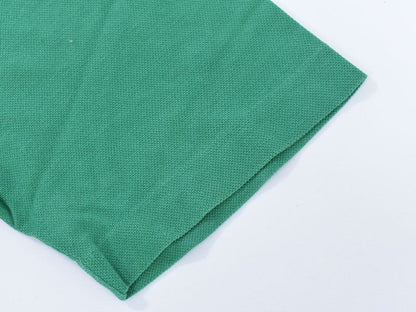 Authentic Hermes Cotton Polo Shirt Short Sleeve Tops Green Ladies Clothing Used