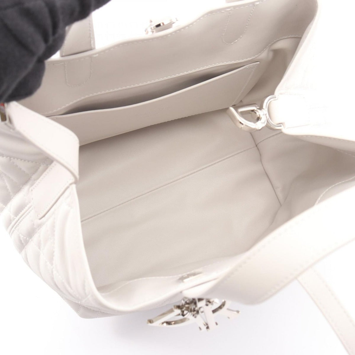 Dior Handbag Toujours Bag Small Off White Leather — view 3
